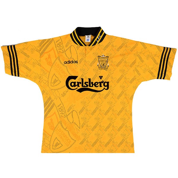 Tailandia Camiseta Liverpool 2ª Retro 1994 1996 Amarillo